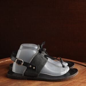 Rag & Bone Sandals Womens SZ EU 41 US 10.5 BLK Claire‎ Thong Boho Festival Shoes